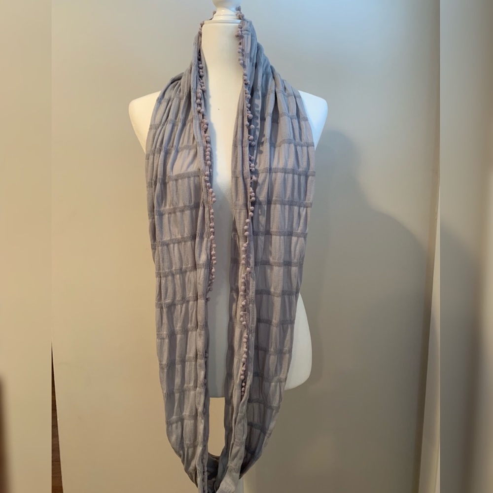 JCrew Pom Pom infinity scarf. Great condition!